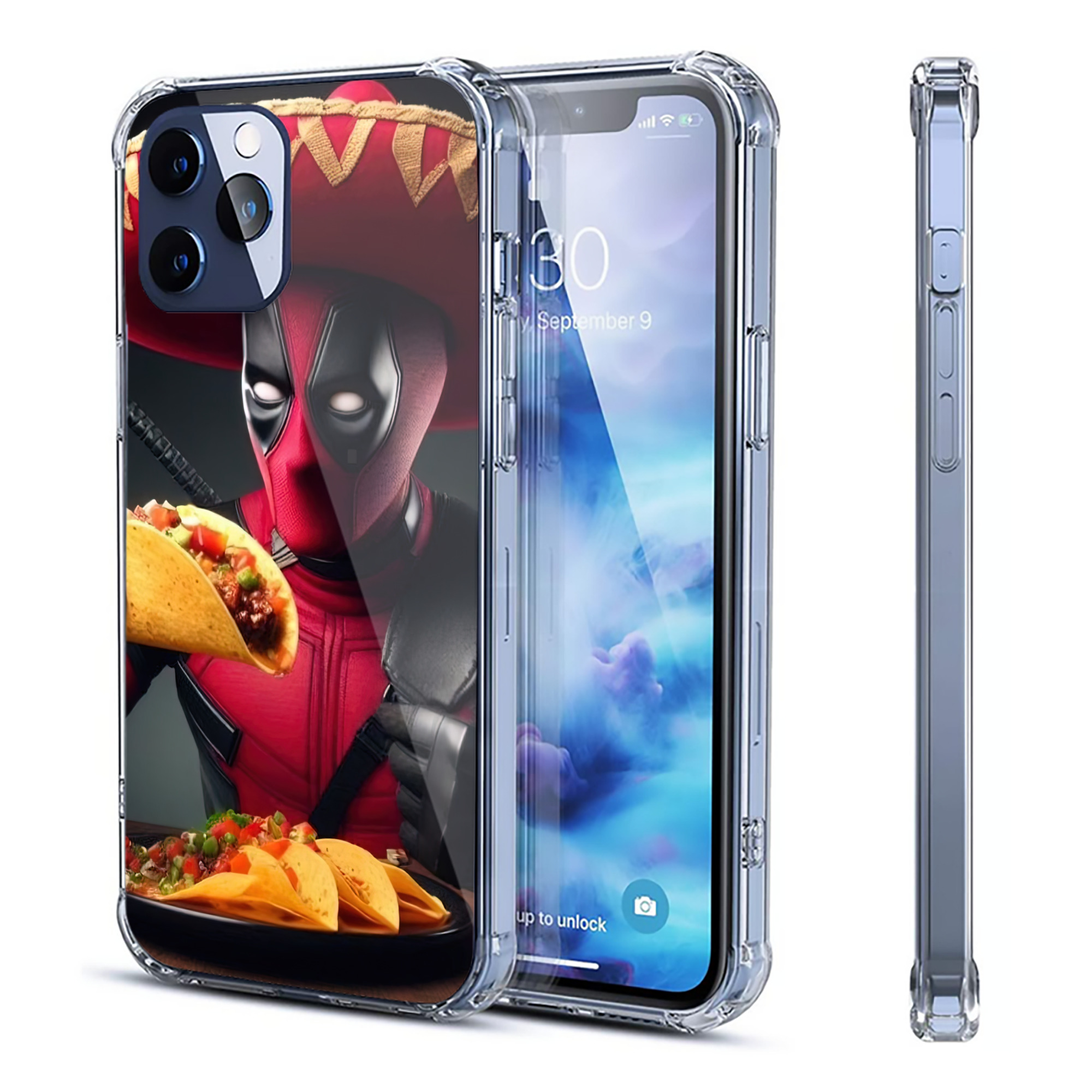 （画像用） Deadpool デッドプール 【iPhone 12シリーズ対応】透明スマホケース（クリアソフトケース）